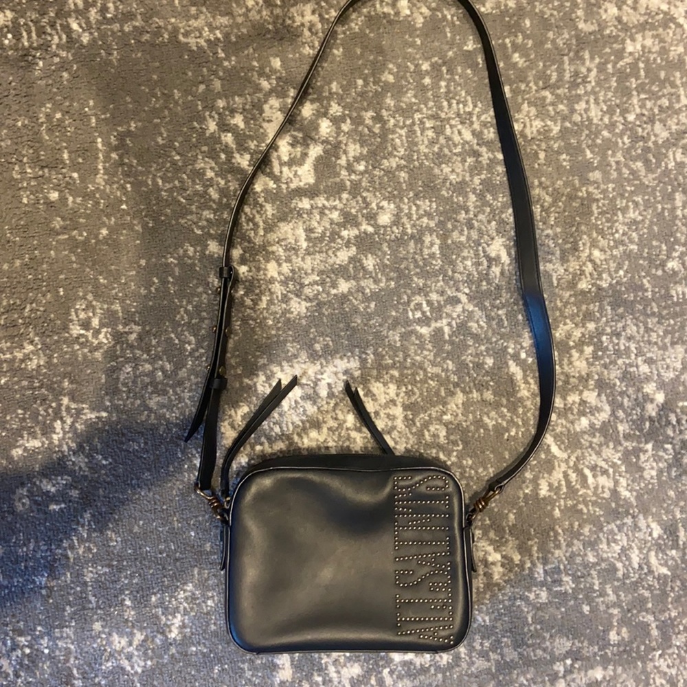 Allsaints leather black crossbody handbag